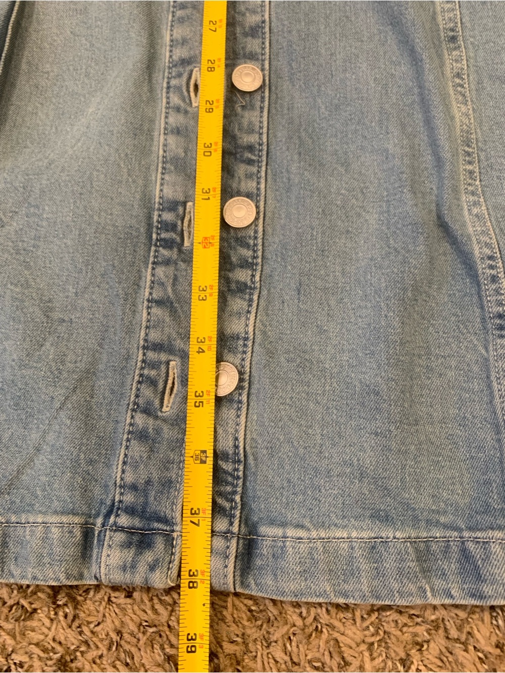 NWT women’s Levi's Light Blue Western Denim Button-Up long sleeve Dress - Picture 14 of 15